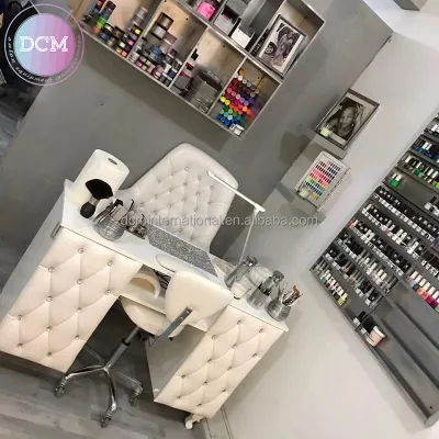 Luxury Furniture Travel Single Manicure Tables Pedicure Station Set Nail Table With Dust Collector
