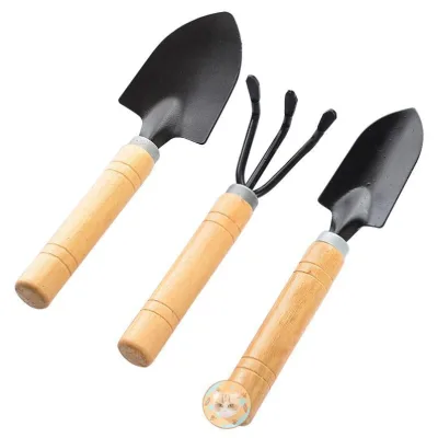 Set Three-Piece Household Iron Shovels Green Plant Fleshy Soil Loosen Shovel Potted Flower Shovel Gardening Tools for Small