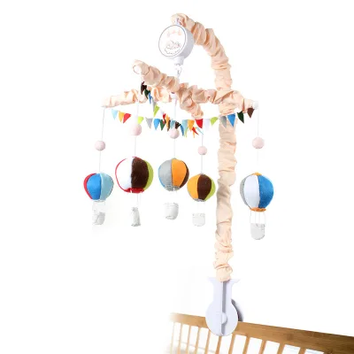 China Factory Felt Hot air Balloon Baby Musical Mobile Baby Crib Bed Bell with Hanging Toys