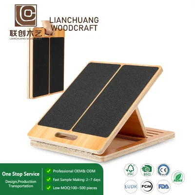 Factory Direct Slant Board, Adjustable Wooden Incline Board, Non-Slip Surface, Groove Angle Lock, Custom Size OEM, Bulk Supply
