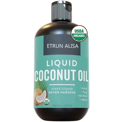 Private Label Organic Virgin Coconut Oil Liquid Cold Pressed Food Grade 473ml