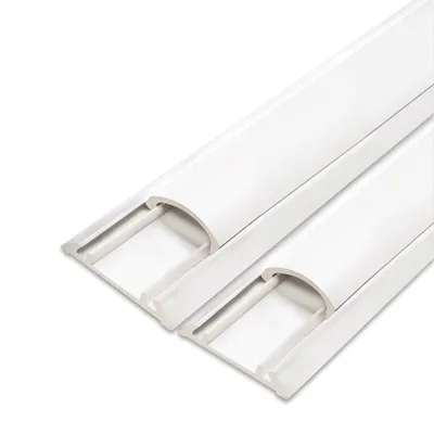Arc-shaped Floor Wiring Duct PVC Cable Trunking Fireproof Halogen Free UV Resistant Floor Raceway for Office