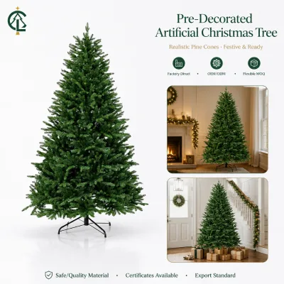 Pure PE Artificial Christmas Tree Decoration Home Ornament Living Room New High-End Style 1.2m-3m Indoor