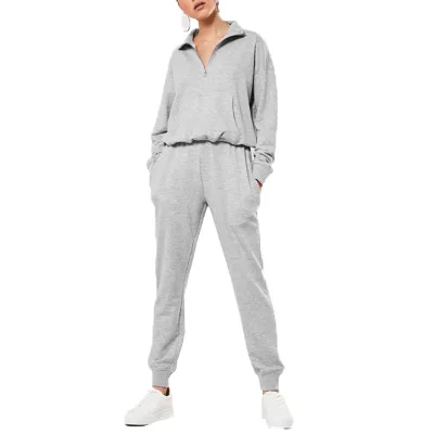 Men's New Full-Sleeved 100% Organic Cotton 2-Piece Set Breathable Sporty Lightweight Button Collar Oversize T-Shirt Shorts Solid