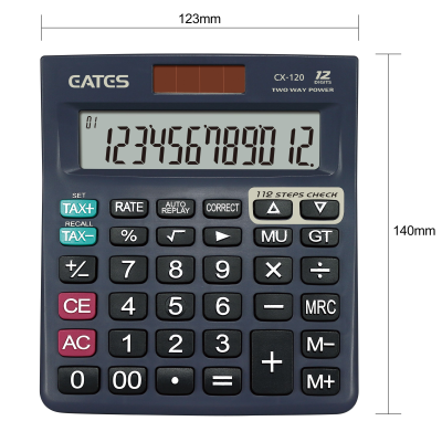 Classic Electronic Calculator 12 Digits Check & Correct Calculator With Tax Function