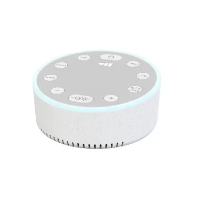 White Mood Light White Noise Machine with Natural Sounds & Music Playback Sleep Aid Baby-Friendly Memory 500mAh Battery