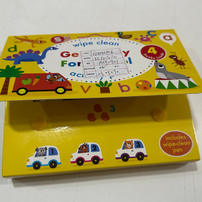 Customized English Letter Exercise Book Coil Binding Handwriting Tracing Books Dry Easy Erasable Wipe Clean Book
