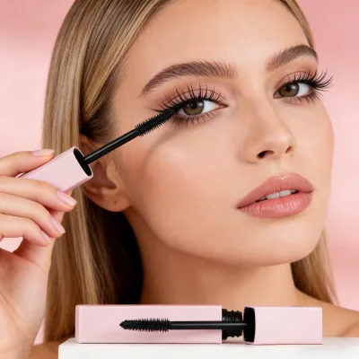 Private Label Waterproof Mascara Oil-Free Cream Makeup with Silicone Brushes Fiber Eyelash Cosmetics