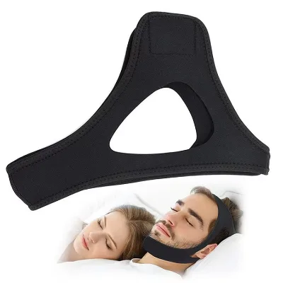 Anti Snoring Chin Strap, Snoring Solution Effective Anti Snore Device for Sleep, Adjustable and Breathable Sleep Chin Strap
