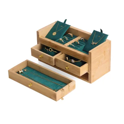 Wooden Storage Box Custom New Design Multifunction Eco-friendly Bamboo Organizer Storage Gift Wooden Box
