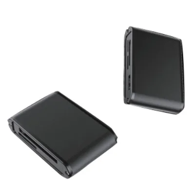 Metal Black Silver Aluminum Mini Multi Card Reader
