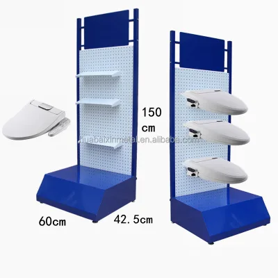 Smart Sanitary Ware Display Rack Toilet Lid Cover Display Stand for Bathroom for Warehousing & Supermarket Supplies
