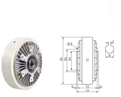 Small Single-Axis Double-Axis Hollow Magnetic Powder Clutch Electromagnetic Brake 0.6-20KG Tension Controller 24V 15mm Motor