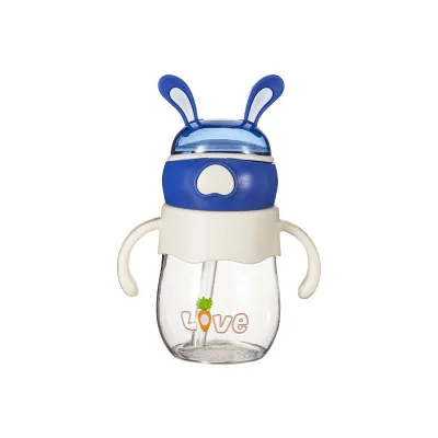 Children's water cup for kindergarten special rabbit cartoon cute super cute water cup new student straw cup