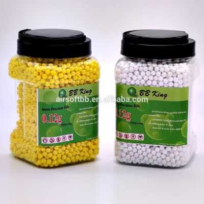 Four Colors Yellow,blue,white and Green of 0.12 Balls Exploding bbs Plastic Ball 2000pcs 3000pcs 5000pcs Bottle Packaging Choose