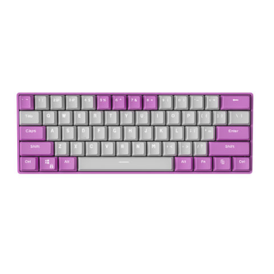 2.4G+BT dual mode wireless keyboard,mechanical keyboard with Colorful keycap, 61 keys
