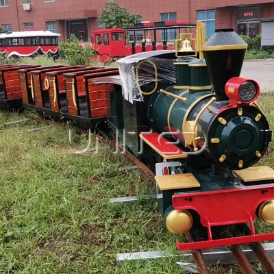 Vintage-style Track Train Custom Model High-quality Electric Mechanical Amusement Ride Carnival Attraction for Shopping Mall 17