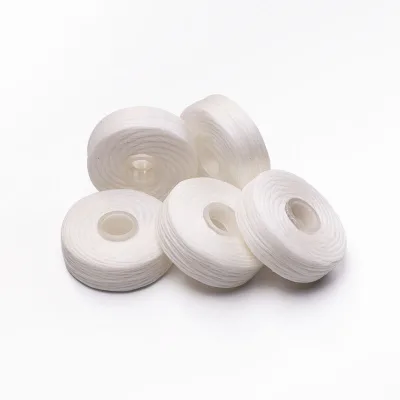White Terylene/Nylon Dental Floss Spool Refill Yarn 50m -200m Mint Flavor Waxed, Color PP Floss Can Customized Floss Length