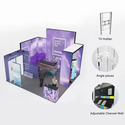 Easy Installation Booth Background Custom Size Booth Tension Fabric Luminous Background Trade Show Booth