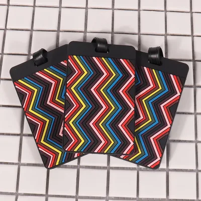 Customized Line Ripple OEM Logo Writable ID Card Luggage Tags Popular Fashion Luggage Tag