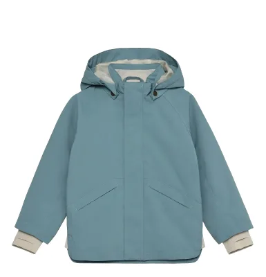 Kids' Waterproof Hooded Outdoor Jacket with Double-Layer Cuffs & Reflective Detail