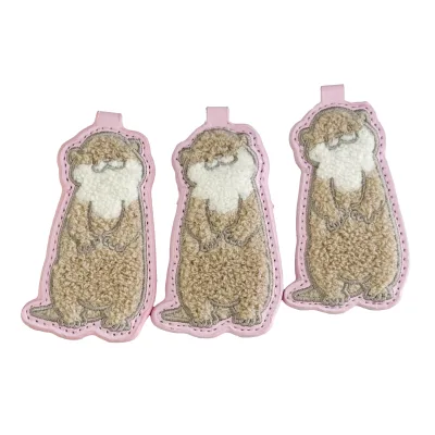 Factory Direct PU+Embroidery Keychain 3D Iron-On Sports Patches for Mobile Phones Fabric Decoration Garments Directly PVC
