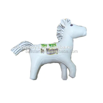 8 Inch PU Soft Stuffed Vinyl Animal Horse Toys/leather Product Toys