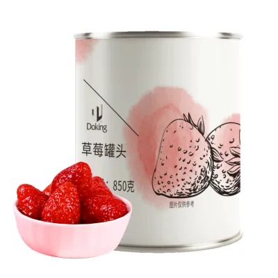 Delicious Healthy Canned Fruit Fresh Strawberries in Syrup Canned Strawberry in Can Drinks Dessert 0.85kg From CN