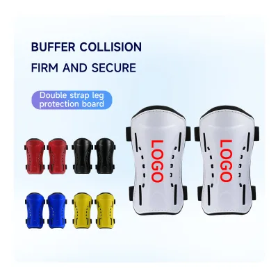 Custom Logo Belt-type Football Shin Guard Sport Safety Protect Leg Guard for Kid and Adult Soccer Shin Pads