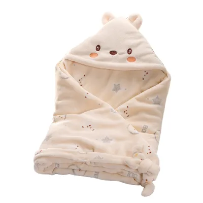 High Quality Coral Fleece Cotton Baby Swaddle Blanket for Sleep