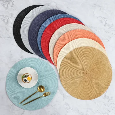 Light Luxury Nordic Woven Insulated Table Mat Non-slip Decorative Mat for Hotel & Western Restaurant Heat Resistant