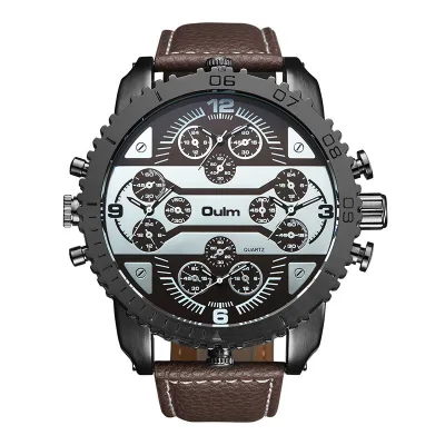 Luxury Fashion Analog Quartz Watch Oversized Stylish Sporty Design Alloy Case Glass Dial Electronic Movement Men's Latest Model