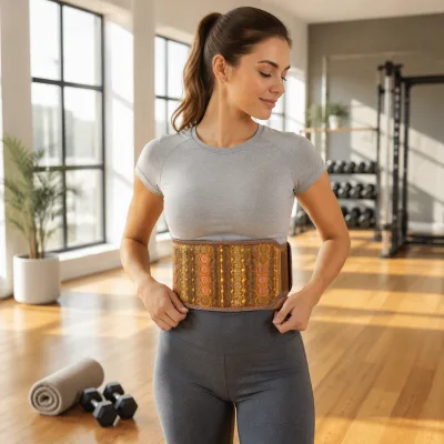 Infrared Slimming Belt Therapy Heating Massage MattressNatural Amethyst Crystal Massage Belt for Pain Relief