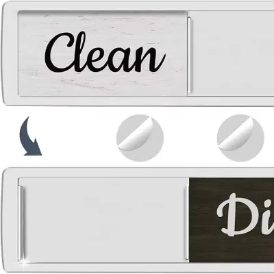 Securun Dishwasher Magnet Clean Dirty Sign Non-Scratch/Easy to Read & Slide/Strong Magnet Clean Dirty Magnet for Dishwasher