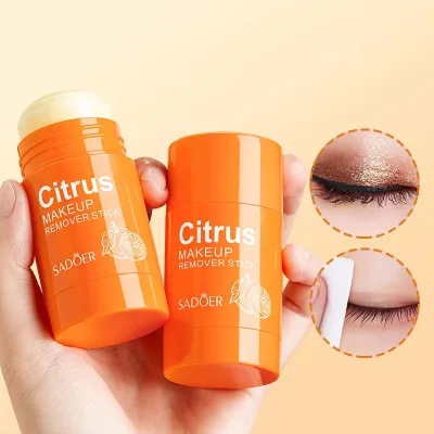 SADOER Wholesale Cosmetics Orange Flavor Facial Care Deep Cleansing Stick Makeup Remover Balm Makeup Removing Cream