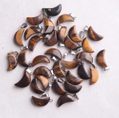 Ball Mixed Stone Pendants Natural Crystal Quartz Chakra Reiki Gemstone Charms Necklace for Party Gift Making