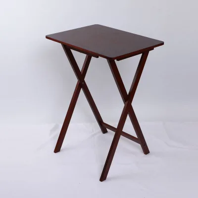 Bamboo Folding Wood Serving Snack Tea Portable TV Tray Luxury Dinner Table Set Coffee Stand Table