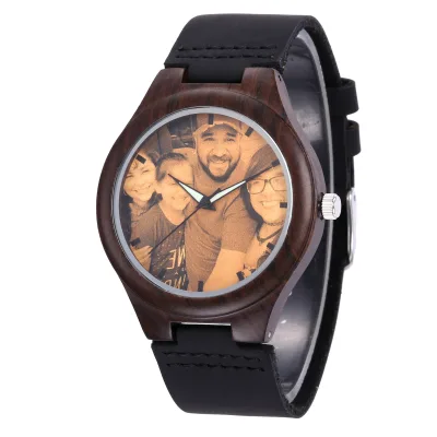 Personalized Watch Customized Photo Logo Name Brand Watch Wooden Wristwatches Christmas Gift Birthday Present Gift Reloj Hombre