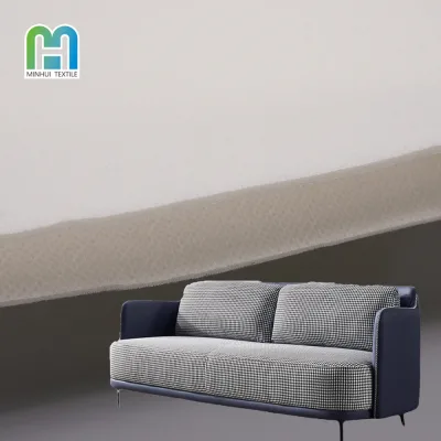 Striped Upholstery Fabric Anti-deformation Loop Fabric Bonded 3MM Upholstery Foam Roll for Corner Sofa