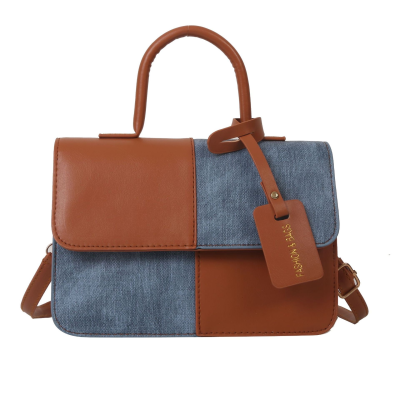 Splicing Trendy Texture and Fashion 2024 Summer Minimalist New Style Small Square Bag Casual Underarm Shoulder Casual Bag