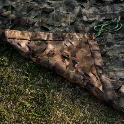 Organic Pattern Camouflage Net with Breathable Open-Weave Design and Naturalistic Surface Detail