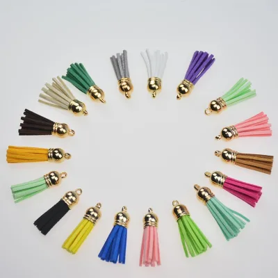 Tassel Suede Leather Keychain Tassel Pendant Accessory Small Tassels for Key Chain