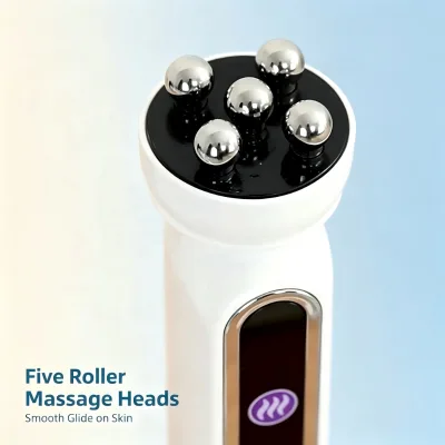 Mini Inner Ball Facial Massage Device Heating to Trigger Collagen & Elastin Regeneration, Smooth Fine Lines and Reduce Wrinkles