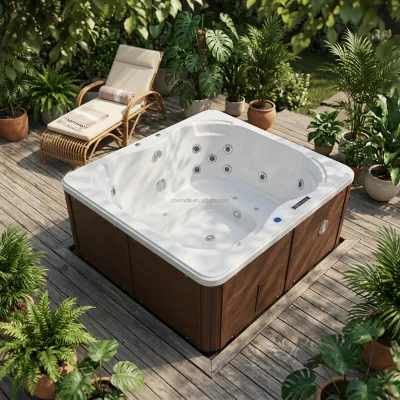 Whirlpool Massage Bathtub Kits for Indoor Small Apartments Installation with Massage and Waterfall Feature