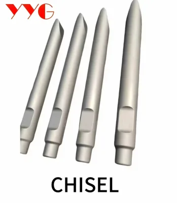 YYG Hydraulic Breaker Hammer Moil Points with Engine Compatibility for Construction Machinery Durable Steel Material
