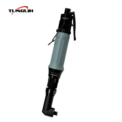 Industrial Angle Air Screwdriver Tunglih Q-AB Series Lever Start Adjustable Precision Shut-off Clutch (4.9-24.5 Nm) Torque