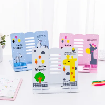 Kawaii Stationery Muliti-function Book Stand Holder for Kids' Student Cute Bookends Cartoon Animal Book Holder for Reading