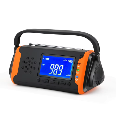 Solar hand radio Cell phone charging emergency radio NOAA radio
