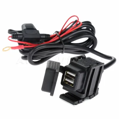 Hot Sale 12V Motorcycle Modified Car Charger Mobile Phone & Navigation Charger 5V 3.1A Dual USB Port