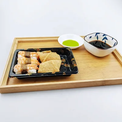 Disposable Plastic Pet Food Sushi Tray Japanese Take Away Sushi Box Package Pizza Cake Cookies Sandwich Jelly Lunch Other Foods